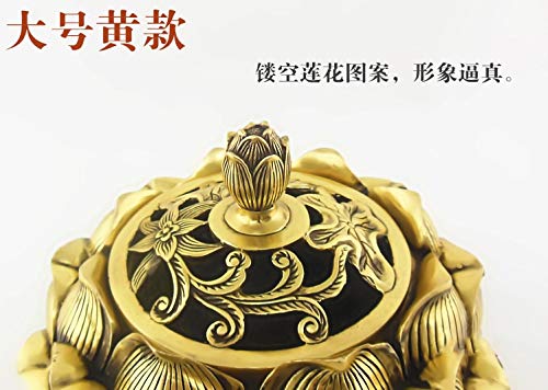 Amazon｜LAOJUNLU 純銅蓮華香炉 仏具用品 香炉置物 中国の伝統的